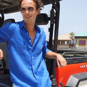 Linen shirt Royal blue