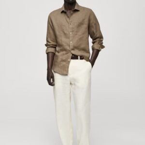 Linen shirt Khaki